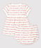Vestido de manga corta con braguitas bloomer de bebé niña en jacquard de algodón ecológico blanco MARSHMALLOW/rojo TERKUIT