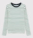 Camiseta de cuello redondo emblemática de algodón de mujer