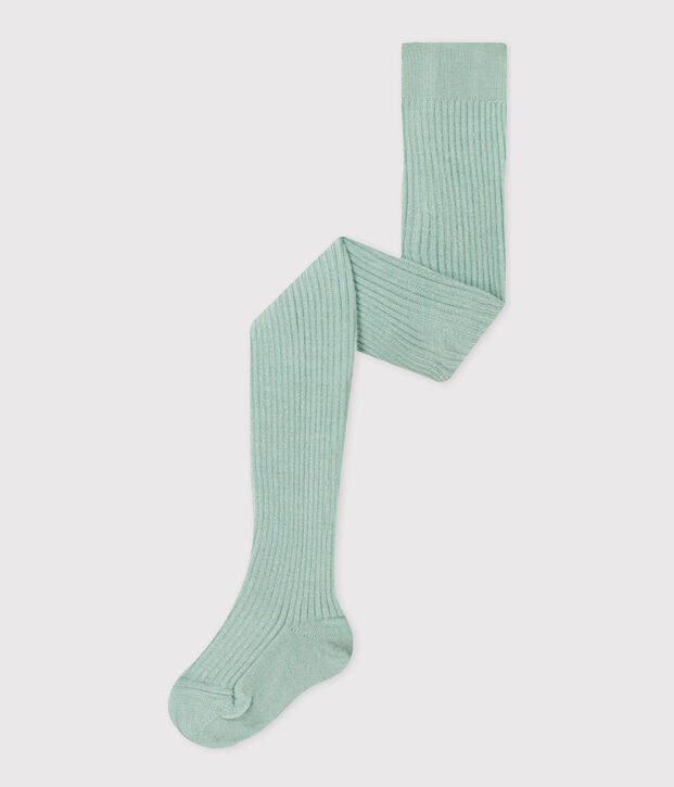 Leotardos de lana de beb&eacute; verde