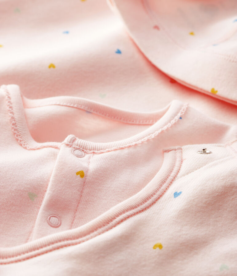 Estuche de regalo de nacimiento de tejido acanalado para beb&eacute; ni&ntilde;a variante 1