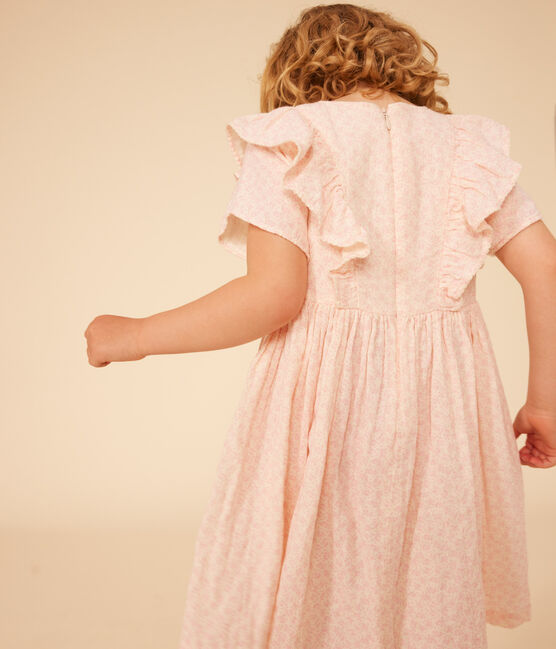 Vestido estampado de manga corta de gasa de algodón para niña AVALANCHE/ PANTY