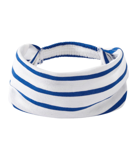 Bandana a rayas para niña blanco MARSHMALLOW/azul PERSE