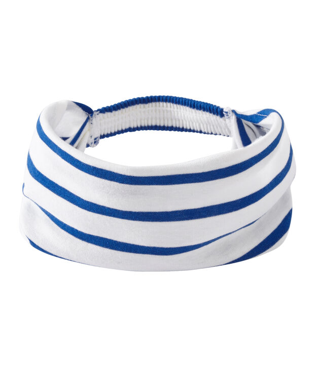 Bandana a rayas para ni&ntilde;a blanco/azul