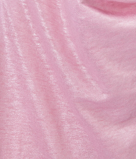 Camiseta sin mangas de lino para mujer rosa BABYLONE/gris ARGENT