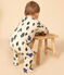 Pijama de felpa con abetos para bebé blanco AVALANCHE/ MULTICO
