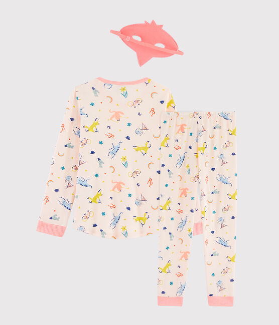 Pijama de disfraz de flamenco rosa para niña de punto rosa FLEUR/blanco MULTICO