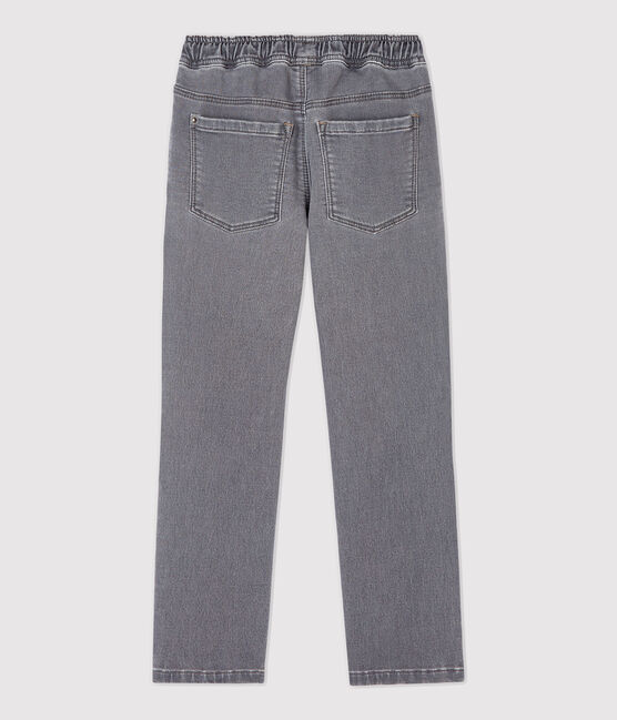 Pantalón de corte normal de tejido vaquero de niño gris GRIS