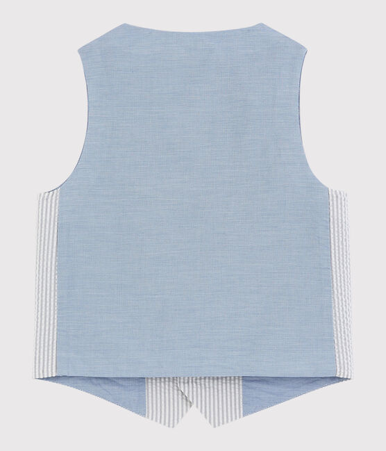 Chaleco de mil rayas de niño gris GRIS/blanco MARSHMALLOW
