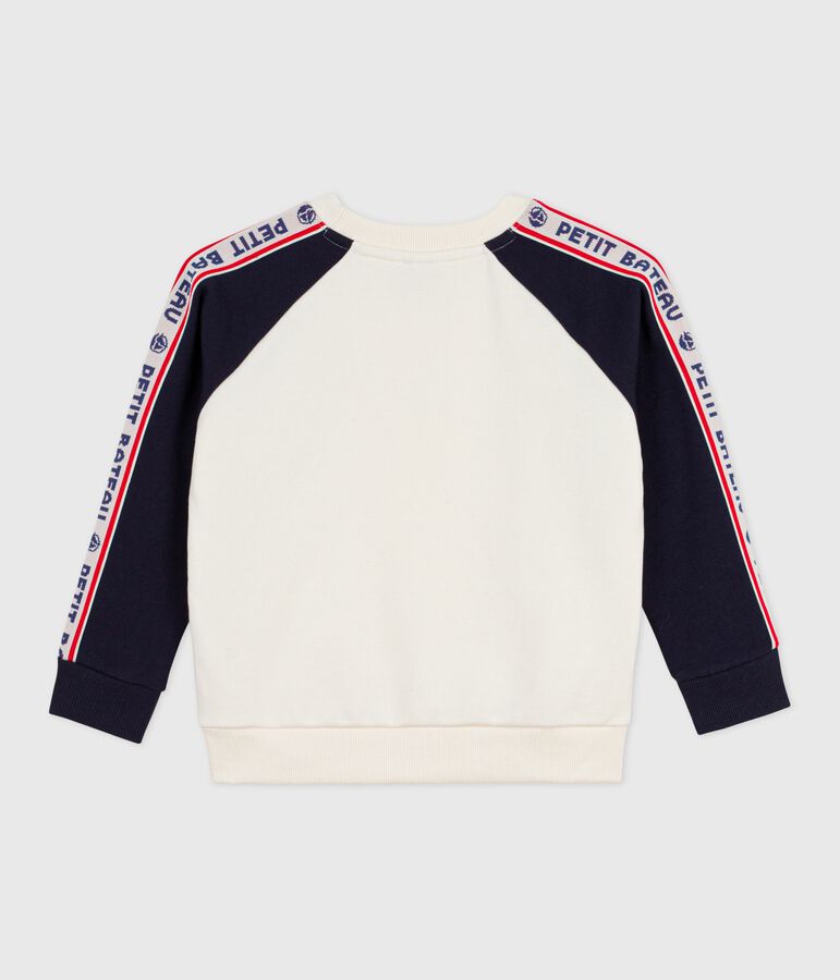 Sudadera infantil de algod&oacute;n crudo MILK