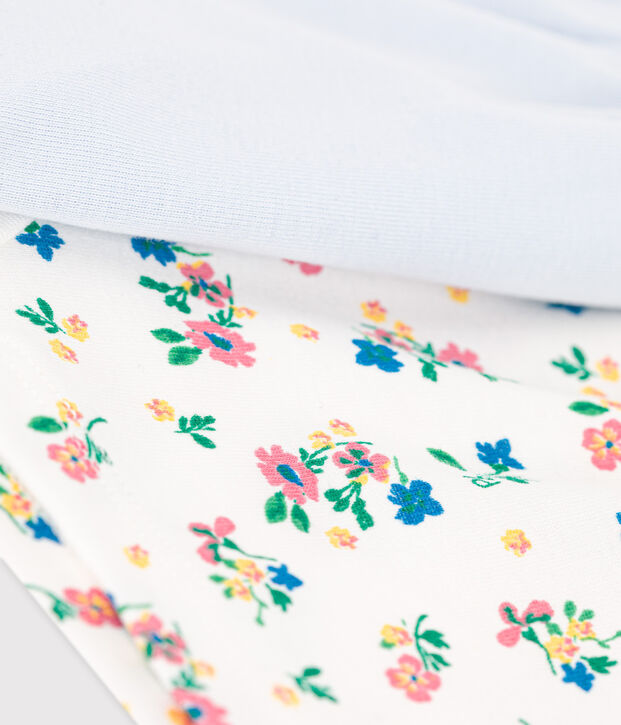 Juego de 2 braguitas con estampado de flores de ni&ntilde;a de algod&oacute;n org&aacute;nico multicolor