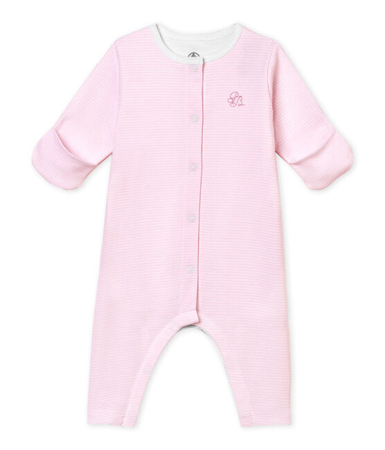 El Bodi pijama bebé mixto rosa VIENNE/blanco ECUME