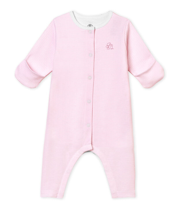El Bodi pijama beb&eacute; mixto rosa/blanco
