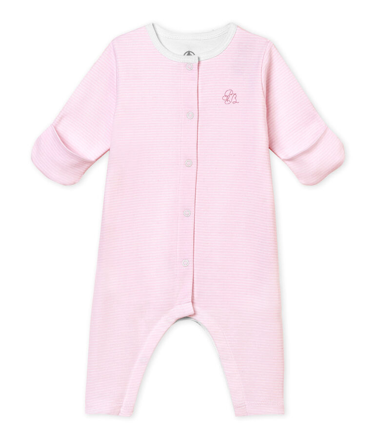 El Bodi pijama beb&eacute; mixto rosa/blanco