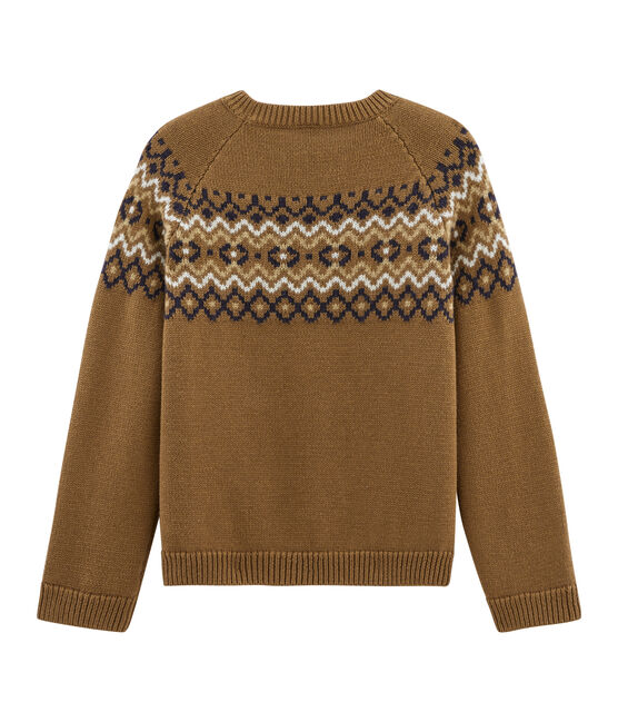 Jersey de niña marron BRINDILLE/blanco MULTICO