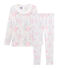 Pijama de corte muy ajustado de punto para niña blanco MARSHMALLOW/blanco MULTICO
