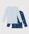 Juego de 2 camisetas de manga larga de algodón estrella para niño variante 1