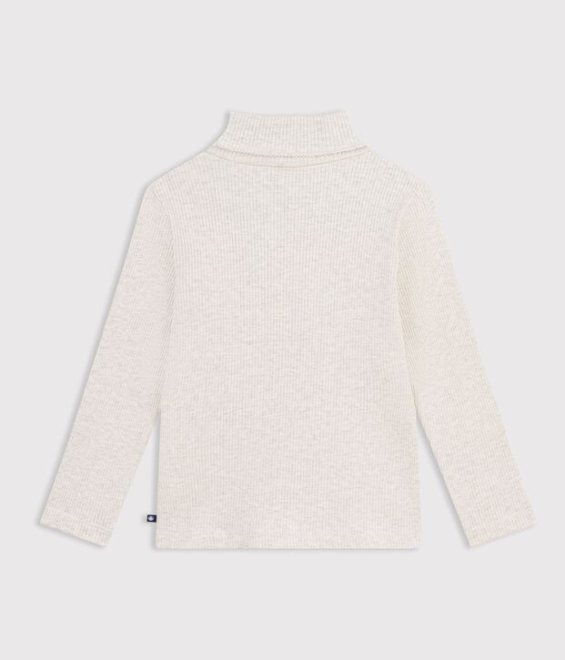 Camiseta infantil lisa de cuello alto de algod&oacute;n MONTELIMAR CHINE