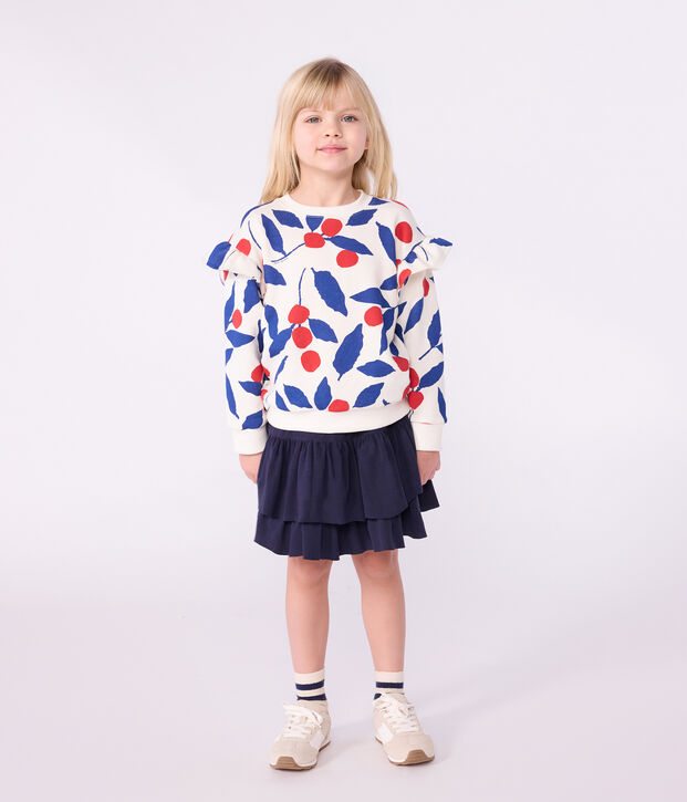 Sudadera infantil de algod&oacute;n con estampado crudo/multicolor