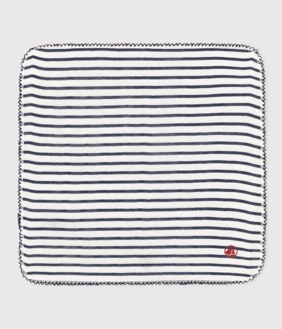 MUSELINA MARINERA DE GASA DE ALGODÓN PARA BEBÉ blanco MARSHMALLOW/azul SMOKING