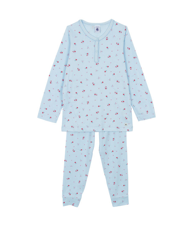 Pijama de punto azul/multicolor
