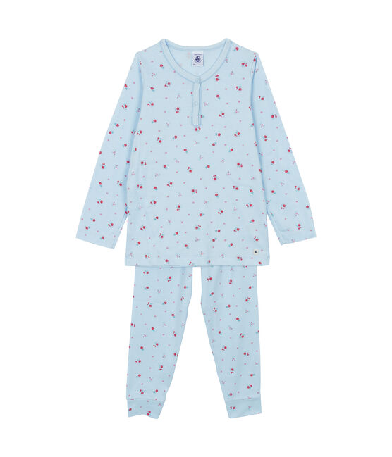 Pijama de punto azul FRAICHEUR/blanco MULTICO