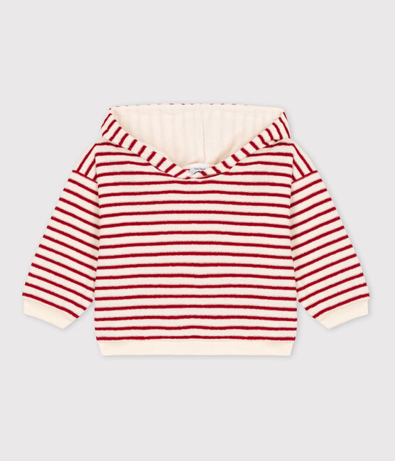 Sudadera con capucha de rizo de bebé blanco AVALANCHE/ STOP