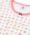 Pijama corto de corte muy ajustado para niña blanco MARSHMALLOW/blanco MULTICO