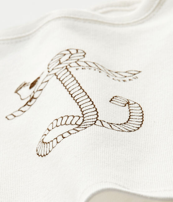 Camiseta bebé niño de manga corta blanco MARSHMALLOW