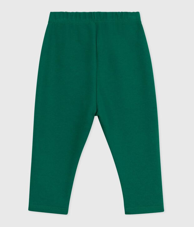 Pantal&oacute;n liso de algod&oacute;n para beb&eacute; verde