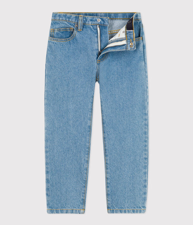 Pantal&oacute;n recto de tejido denim para ni&ntilde;o azul