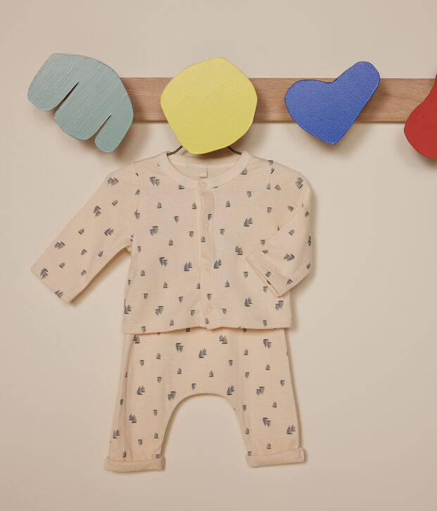 Conjunto de 2 piezas de t&uacute;bico para beb&eacute; crudo/multicolor