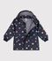 Chubasquero ic&oacute;nico con estampado de corazones para beb&eacute; azul/multicolor