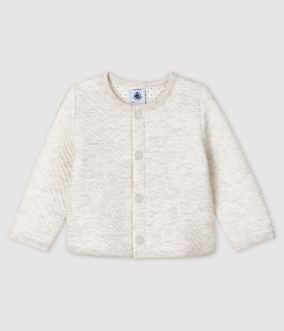 Cárdigan de tejido túbico para bebé niña beige MONTELIMAR CHINE