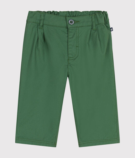 Pantalón de sarga para bebé verde PALMERAIE