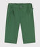 Pantalón de sarga para bebé verde PALMERAIE