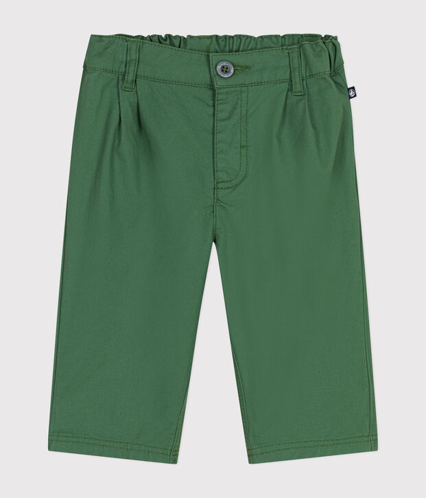 Pantal&oacute;n de sarga para beb&eacute; verde