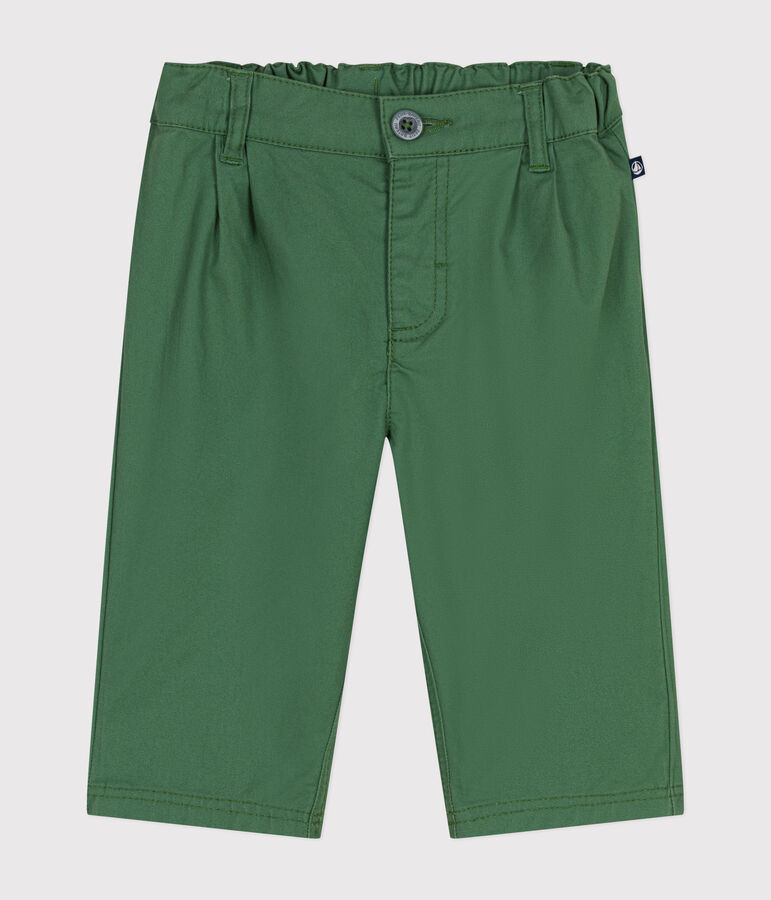 Pantal&oacute;n de sarga para beb&eacute; verde