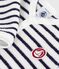 Pijama sin pies de algodón con estampado de rayas para bebé azul MILK/ SOIR