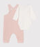 Conjunto de peto de terciopelo para bebé rosa SALINE