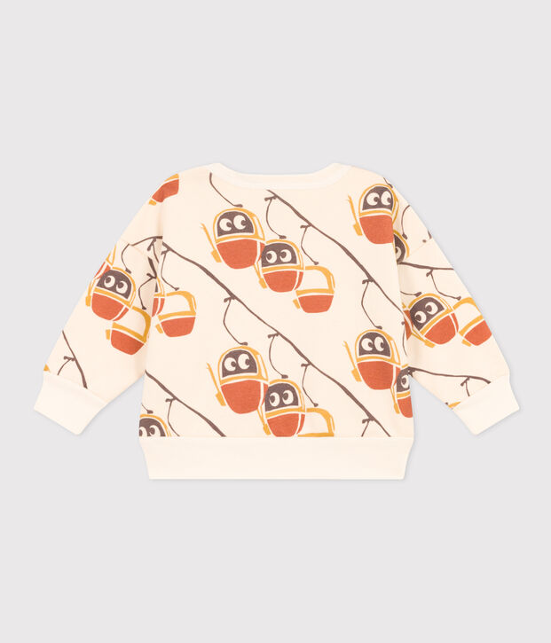 Sudadera de mulet&oacute;n estampada para beb&eacute; crudo/multicolor