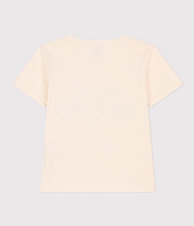 Camiseta de algod&oacute;n de manga corta para ni&ntilde;o crudo