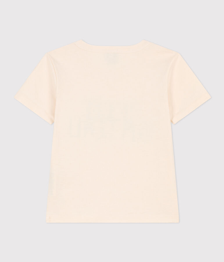 Camiseta de algod&oacute;n de manga corta para ni&ntilde;o crudo