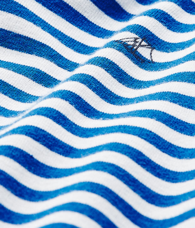 Pijama de rayas para beb&eacute; ni&ntilde;o azul/blanco