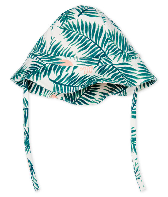 Sombrero estampado para bebé niña azul BOCAL/blanco MULTICO