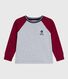 Camiseta infantil lisa de algodón de manga larga
