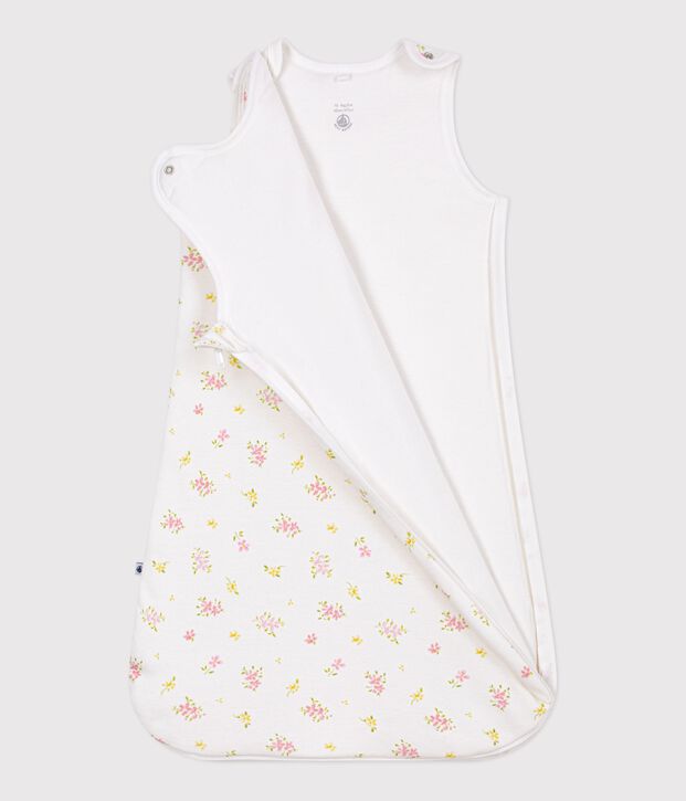Saco para beb&eacute; de algod&oacute;n con estampado de flores TOG 1,5 blanco/multicolor