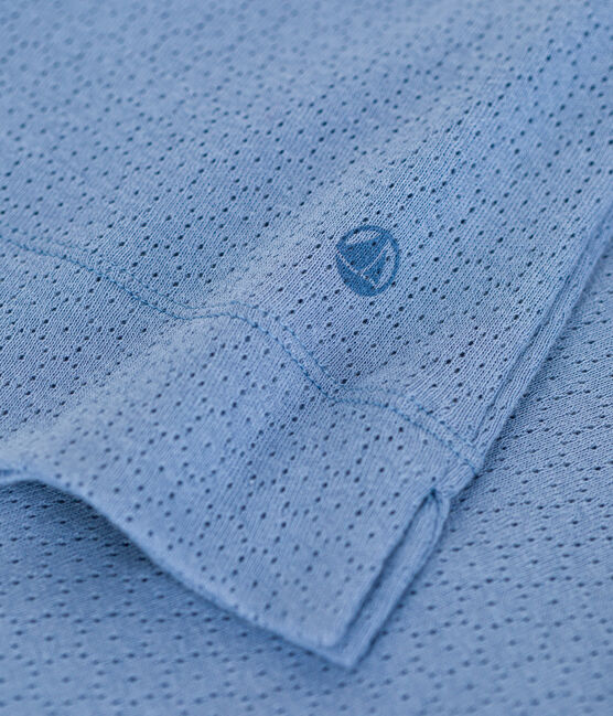 Camisón de algodón calado para mujer azul BEACH