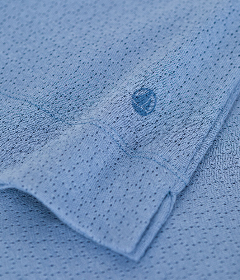 Camis&oacute;n de algod&oacute;n calado para mujer azul BEACH