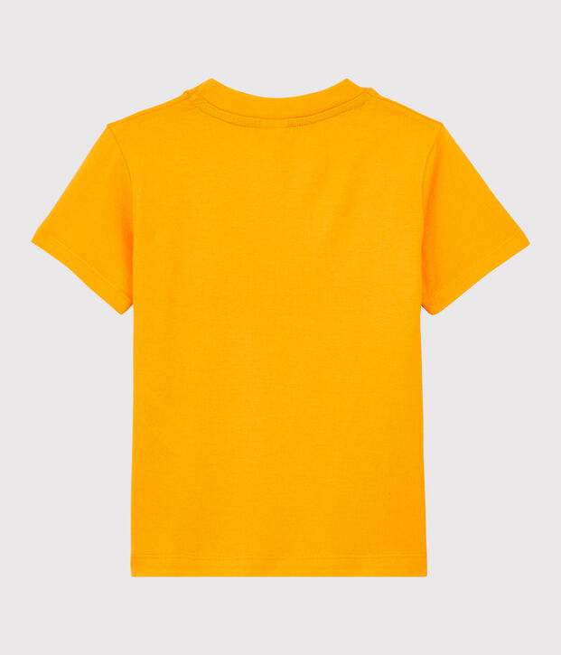 Camiseta de manga corta de punto de ni&ntilde;o amarillo