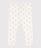 Leggings de algodón con estampado de flores para bebé blanco MARSHMALLOW/gris GRIS